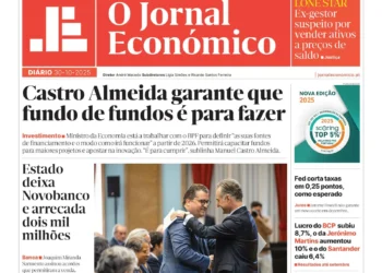 A primeira página do Jornal Económico de 30 de outubro