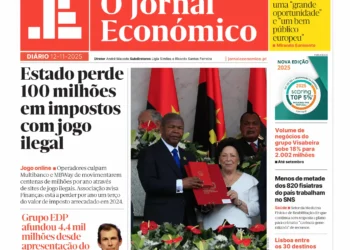 A primeira página do Jornal Económico de 12 de novembro